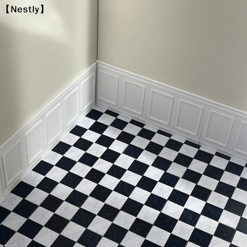 

1Pcs Role Play Doll House Accessories Dollhouse Square Wall Skirt Wall Panel For Micro Landscape Window Display〔Nest〕