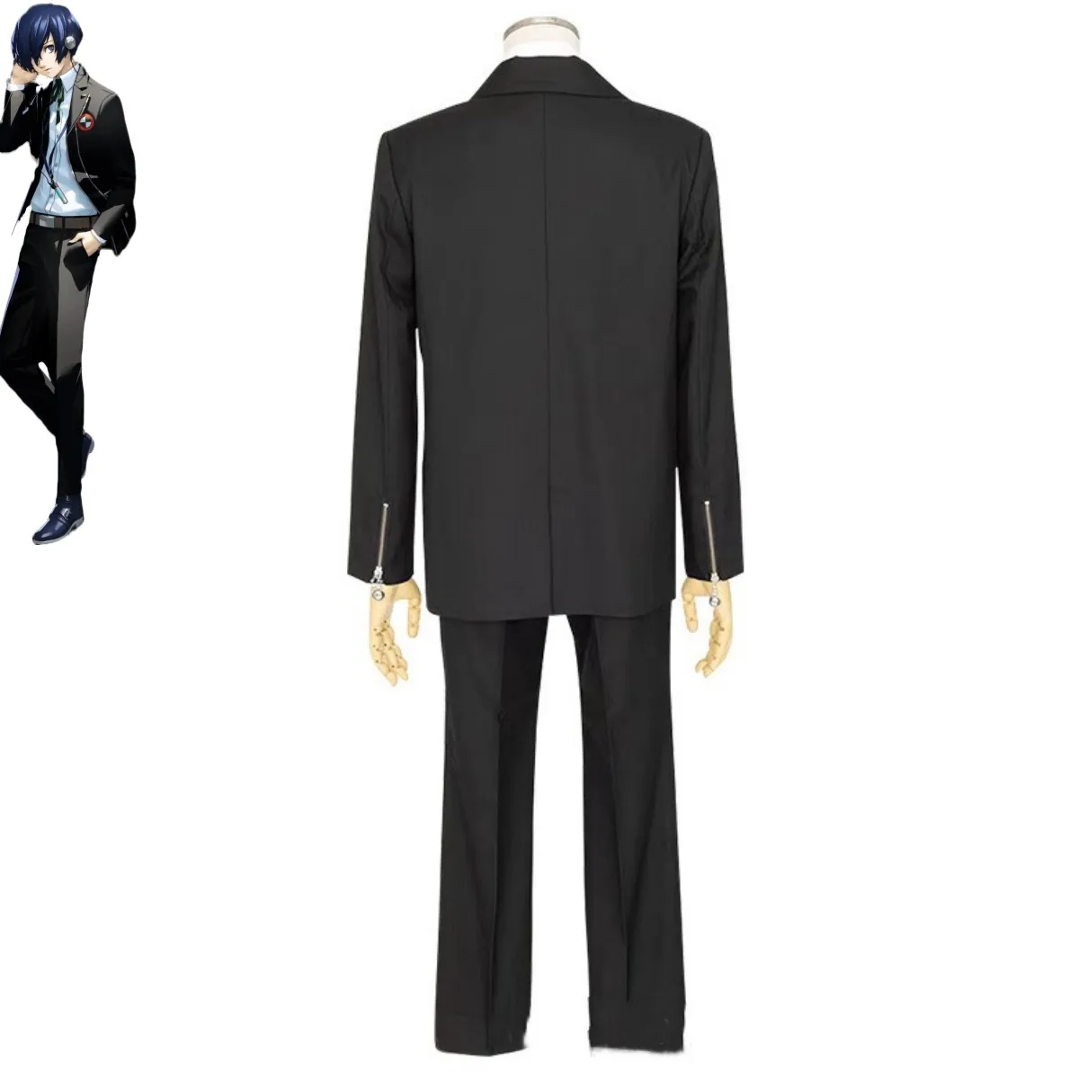 Anime Game PERSONA3 P3 Yuuki Makoto Cosplay Costume Japanese High School School Uniforms Wig Man Halloween Christmas Suit