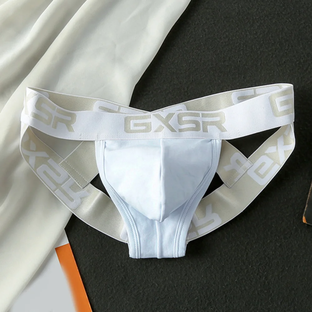 سراويل داخلية بوكسر رجالية قابلة للتنفس مع حقيبة تدعم ملابس داخلية قطنية مطبوعة بلون سادة مصممة لراحة ومتانة #4