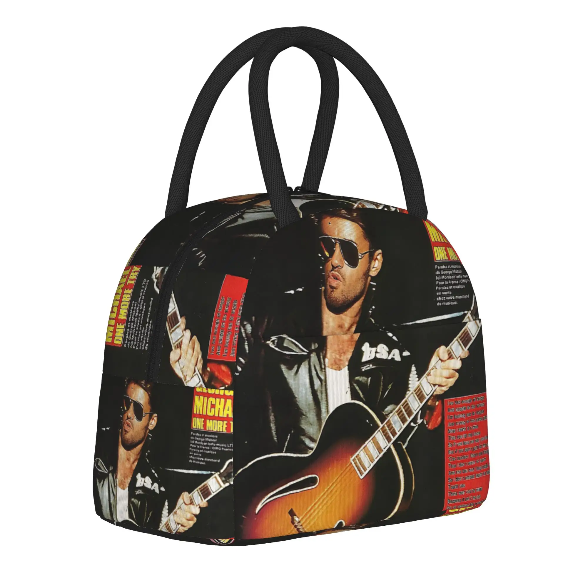 George Michael Cool Singer Accessories Insulated Lunch Bag For Outdoor  Food Storage Bag Portable Cooler Thermal Lunch Boxes