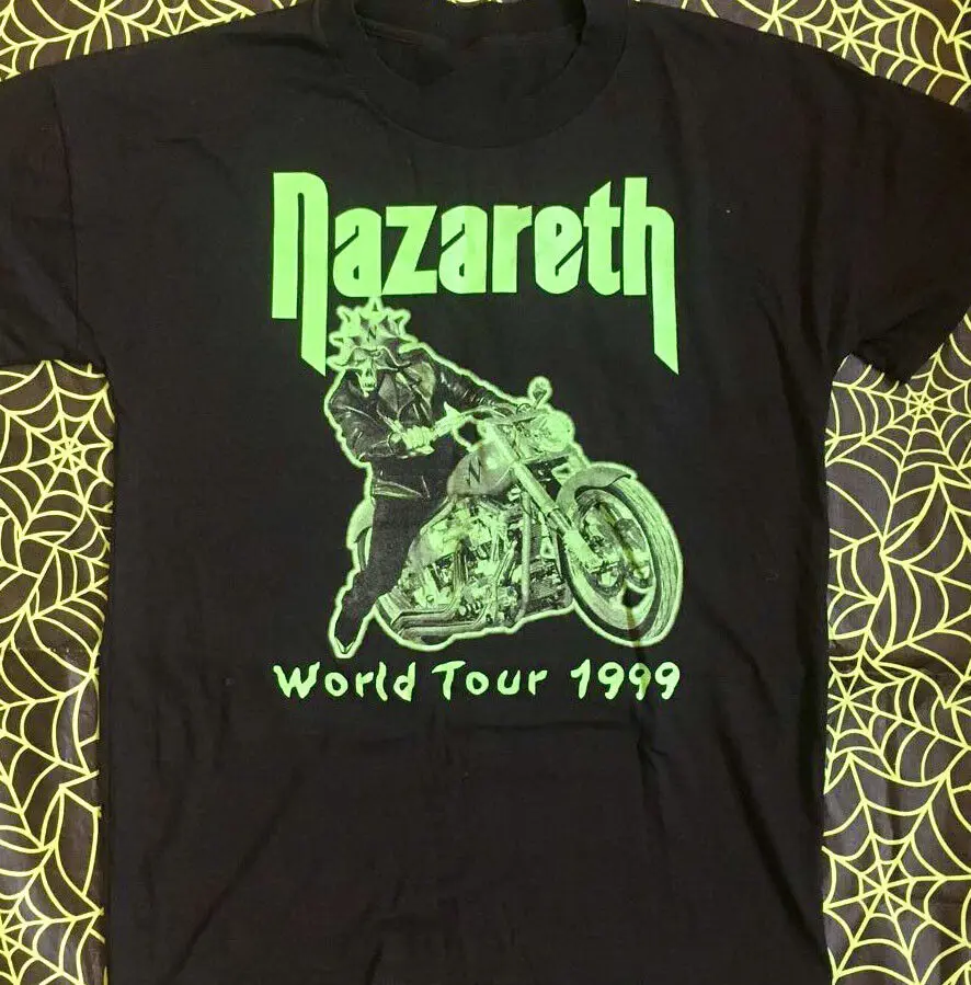 Vintage Nazareth World Tour Men T-shirt Black Short Sleeve All Sizes 1F874