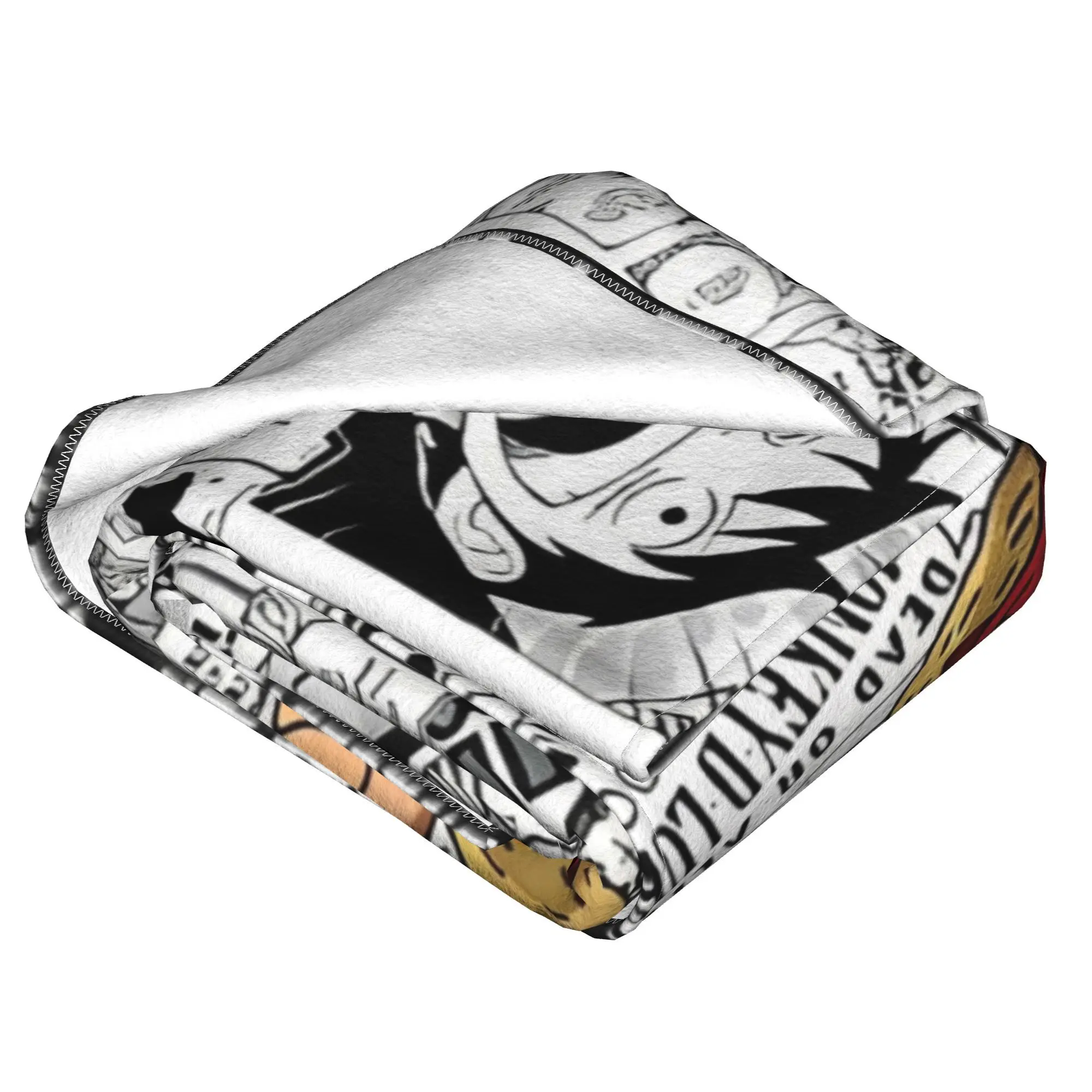 Super Soft Straw Hat Luffy One Piece  Throw Blanket Premium Fleece Flannel Lightweight  Bed Blanket Cozy Fluffy Blankets