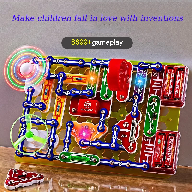 2025 New STEM Education Building Blocks Toy Set - Electronic Science Experiment Physics Technology Boy's Birthday Gift