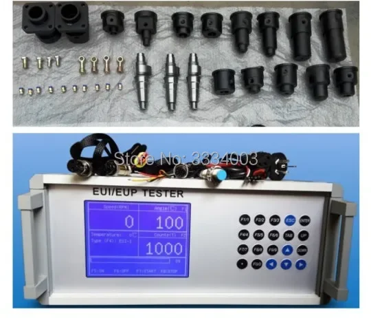 Simple Type EUI/EUP Tester with Cambox and Camshaft,  3 Camshafts  10 Adapters, Common Rail Test Bench