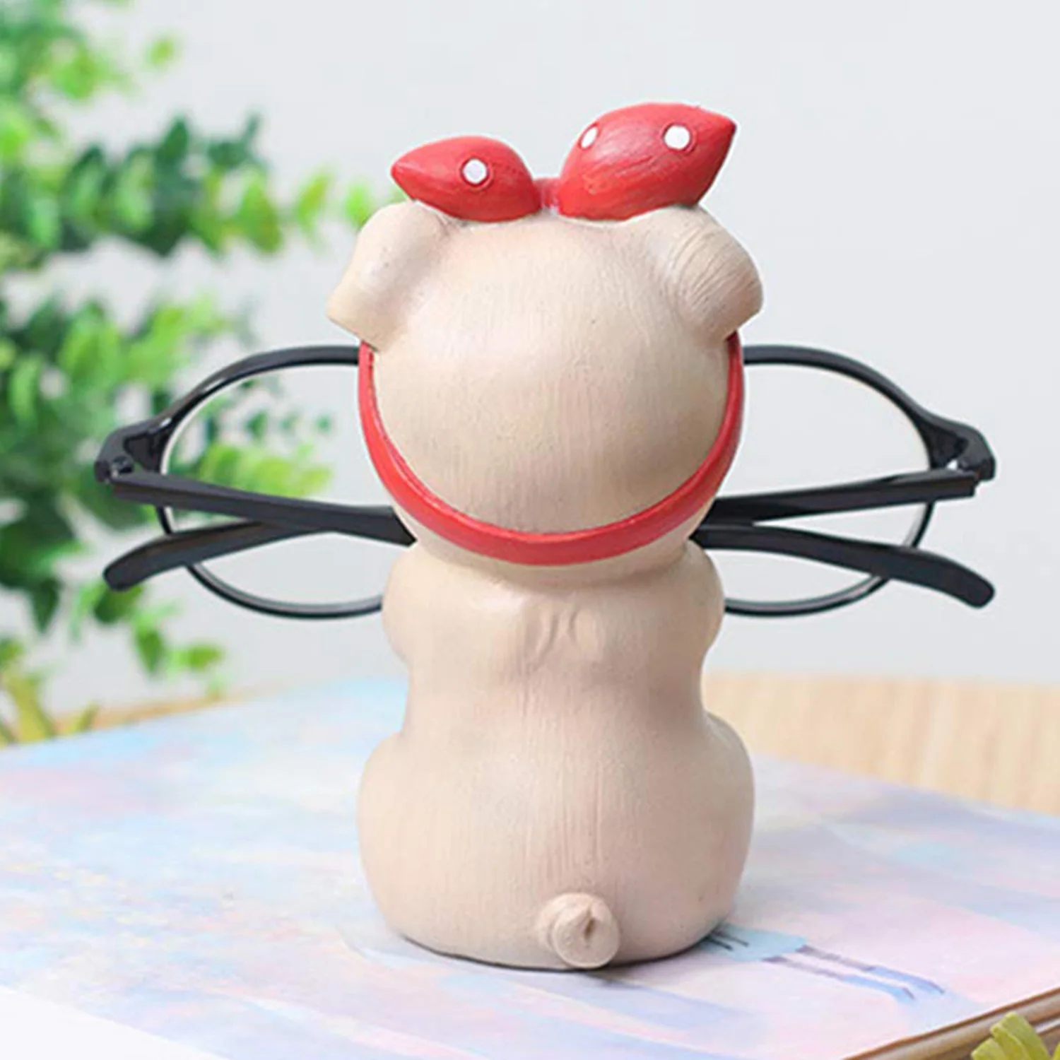 

A36T-2 Pcs Puppy Dog Glasses Holder Stand Eyeglass Retainers Sunglasses Display Cute Animal Design Gift, Bulldog & Pug