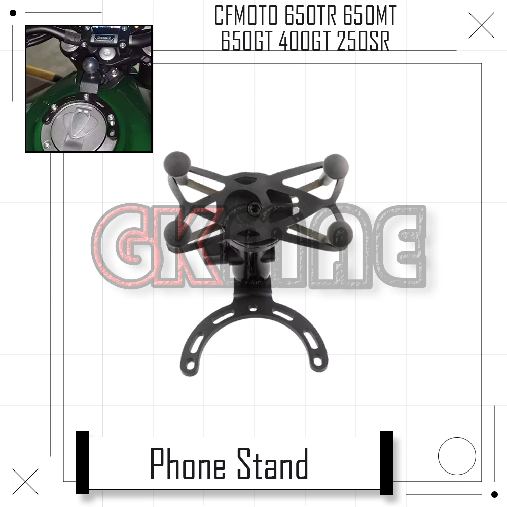 

For CFMOTO 650TR 650MT 650GT 400GT 250SR Motorcycle Modified Fuel Tank Cap Navigation Bracket Mounting Base Phone Stand
