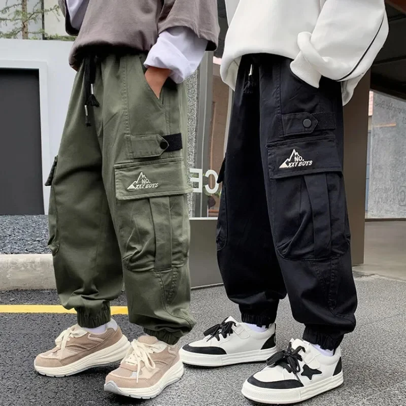 

2023 New Spring Autumn Thick Boys Pants Casual Long Style Trousers For Kids 5- 15 Years Old Teenage Children Sport Outdoor