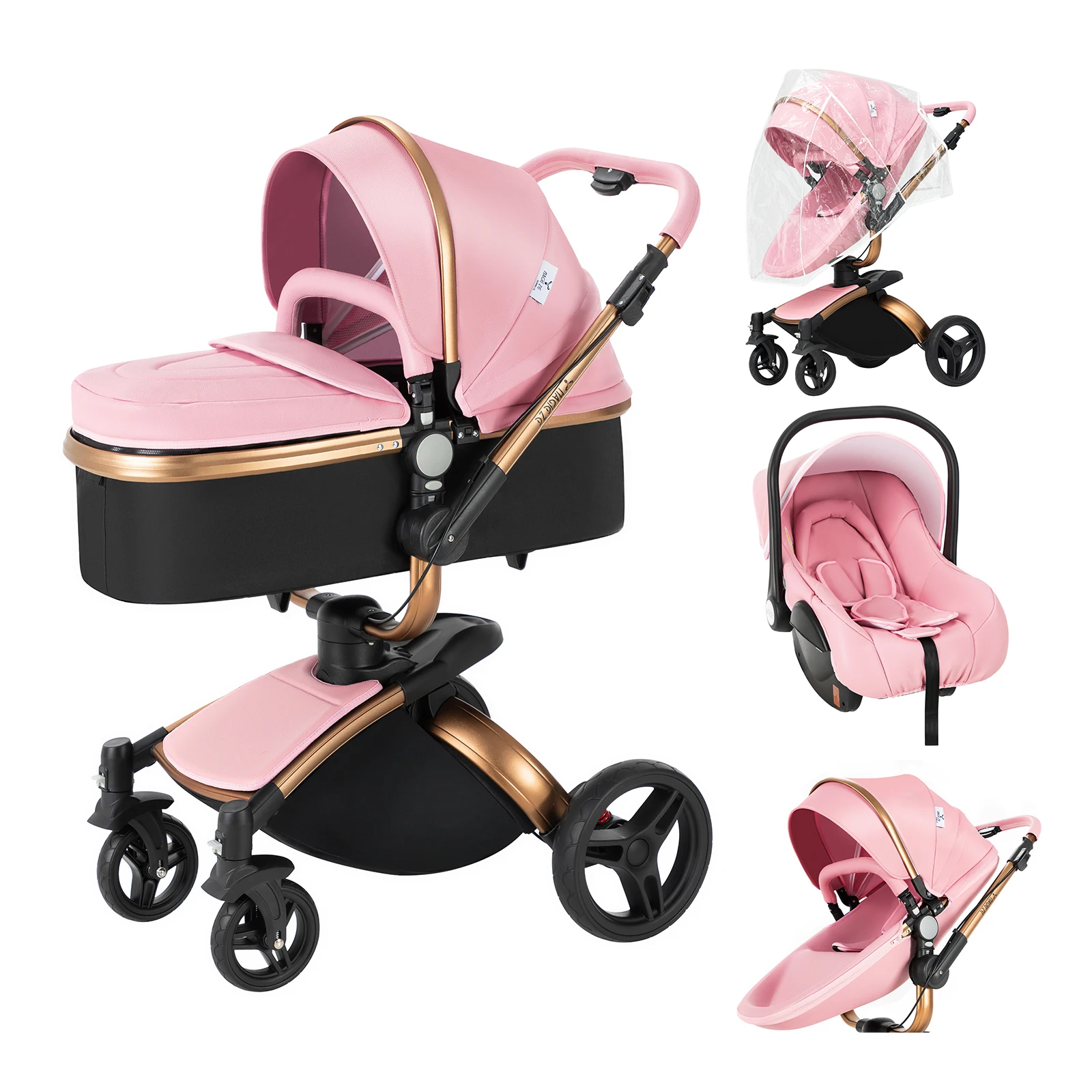 Passeggino di lusso 3 in 1 passeggini pieghevoli triciclo carrello per bambini passeggino per bambini passeggino per paesaggio alto per neonato