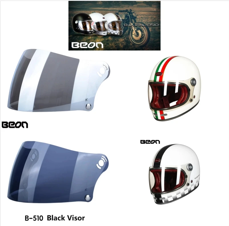 Козырек для шлемов BEON B510, линза для мотоциклетного шлема, козырек с защитой от ультрафиолета, защитный козырек для лица, casco moto козырек