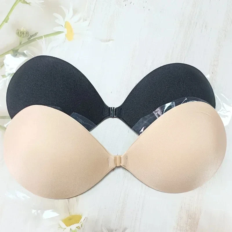 Women Sexy Strapless Bra Palm Push Up Invisible Silicone Bras Chest Stickers Lift Up Self Adhesive Bra Cover Silicone Pad Breast