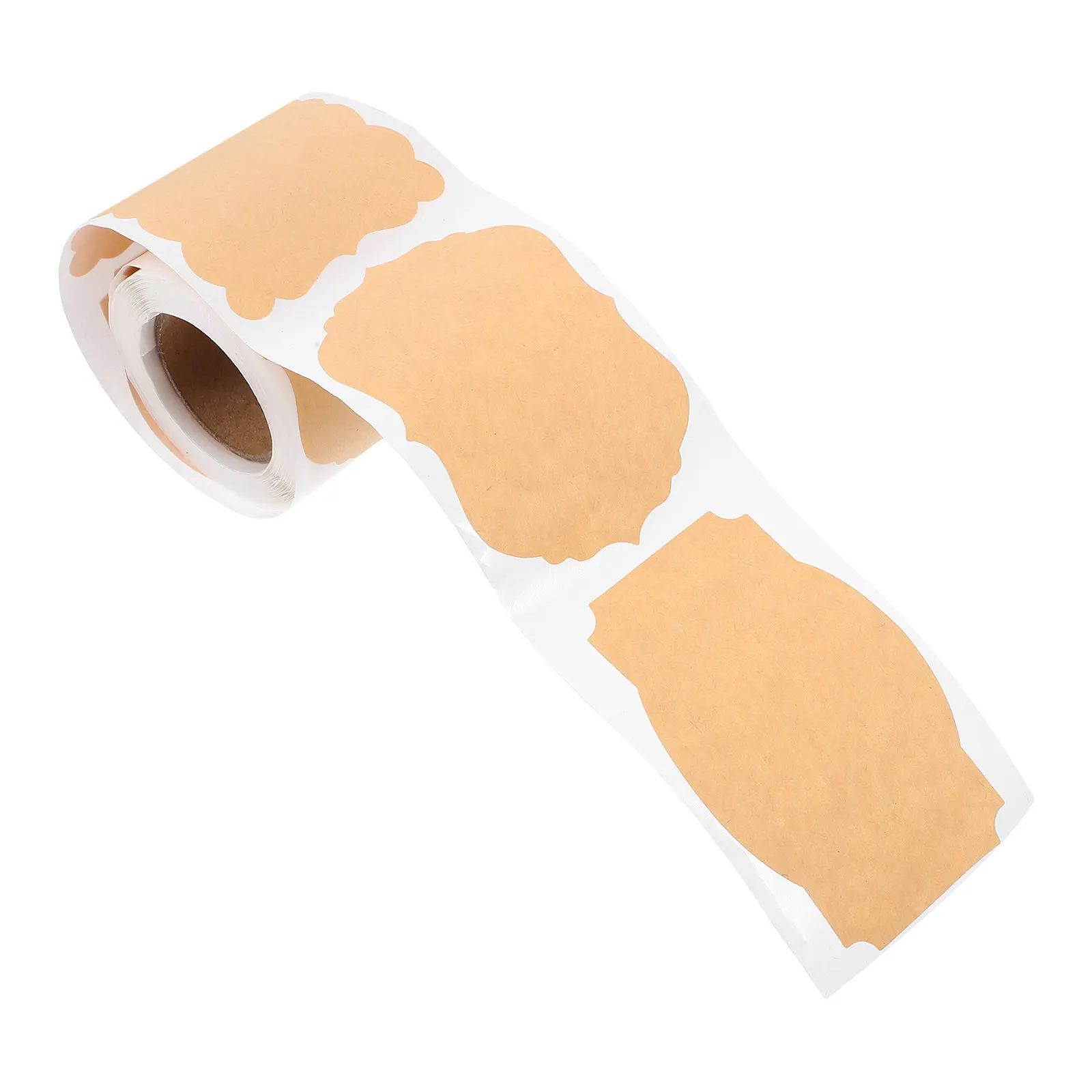 

Рулон коричневых клейких этикеток для подарков, пищевых контейнеров, банок Мейсона, коробок для конфет, сувениров для вечеринок, поделок ручной работы, упаковки с возможностью надписи