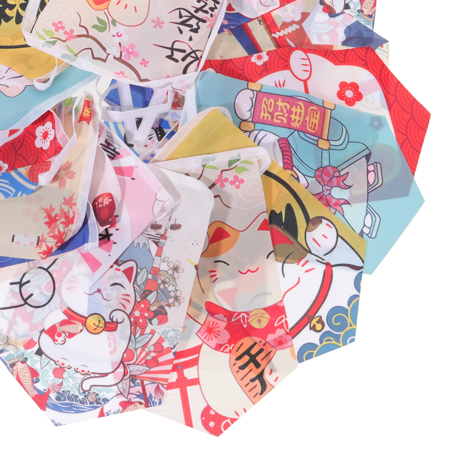 

String Flags Japanese Sushi Restaurant Decorative Wall Banners Lightweight Polyester Colorful Dining for Restaurant