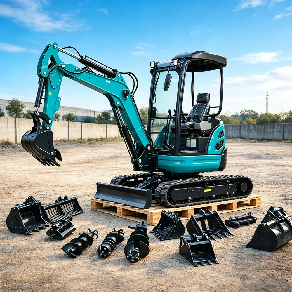 

Factory Direct Mini Excavator 1.0Ton With Pelle Hydrauliques And CE Certification Construction Digger Bagger For Jardin Work