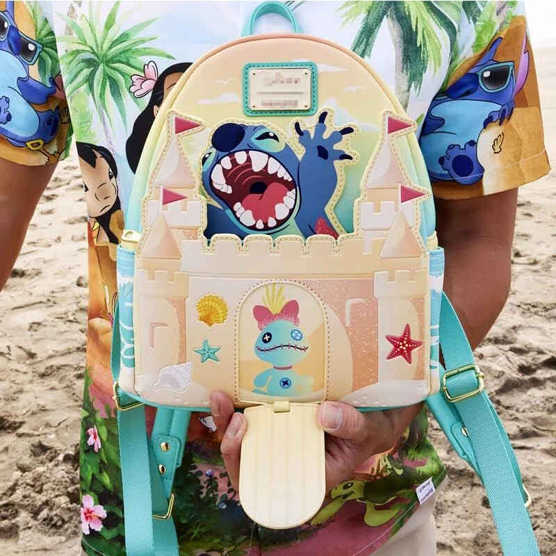 

Disney Loungefly Lilo & Stitch Peripheral Printed Double Shoulders Backpack Large Capacity Comfortable Exquisite Student Gifts