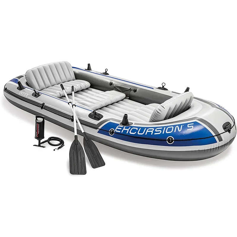 INTEX 68325 EXCURSION 5 BOAT SET Rowing Boats For 5 Persons Cheap Kayaks Large PVC Inflatable Fishing Boat