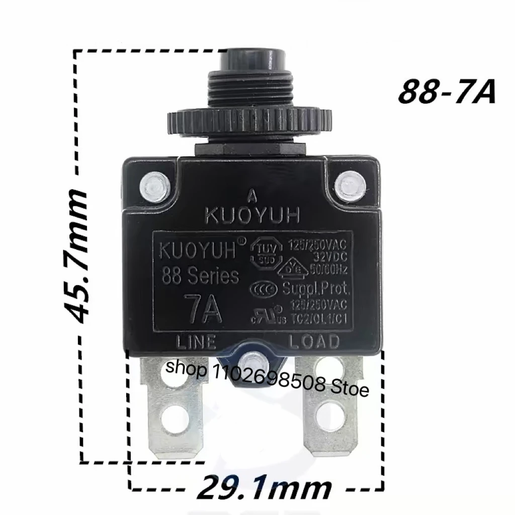 

1sets 88 Series KUOYUH 3A 4A 5A 6A 7A 8A 9A 10A 11A 12A 13A 14A 15A 16A 17A 18A 19A 20A 25A Overload Overcurrent Protector