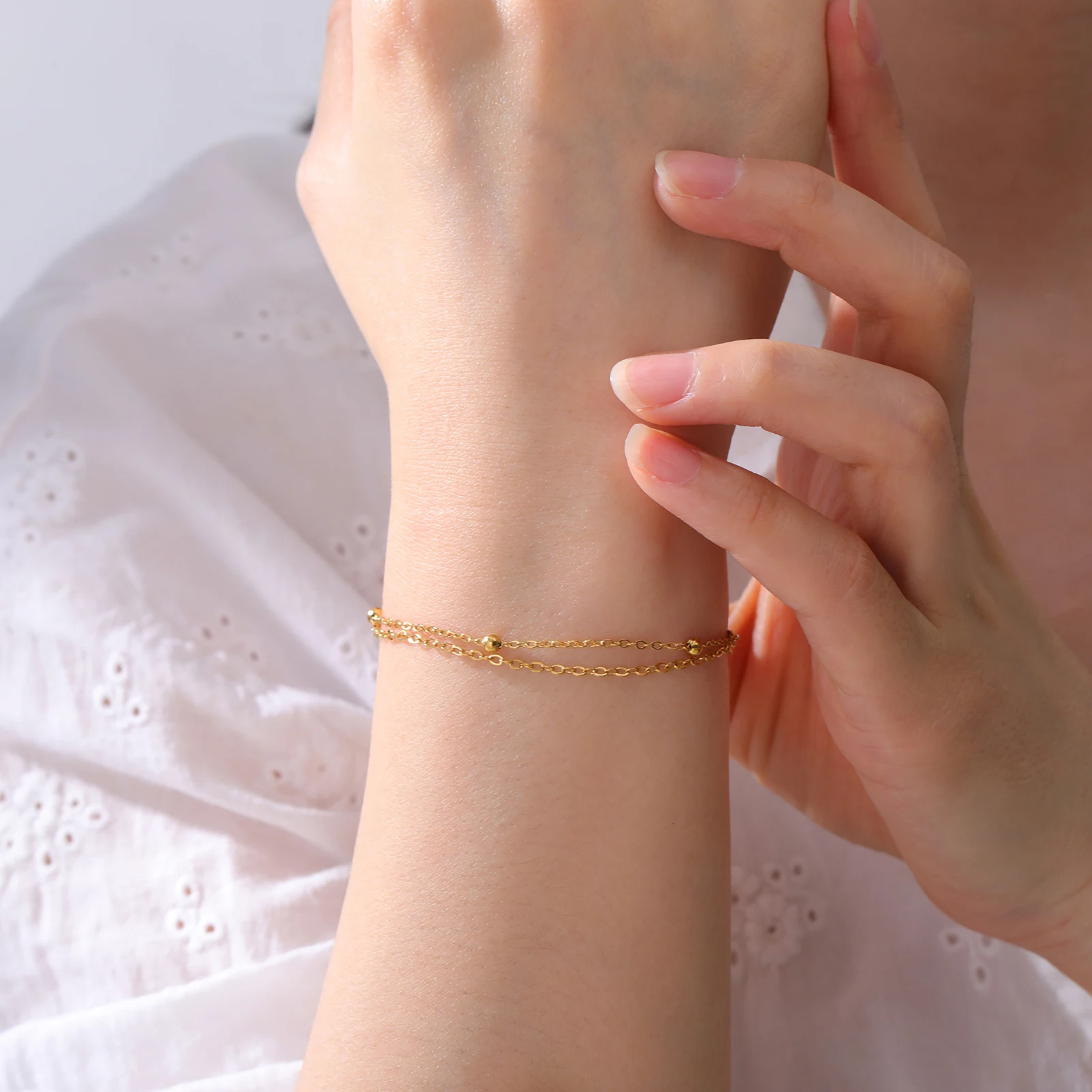 COOLTIME Edelstahl Gliederkette Armband verstellbare Figaro Kette DIY Herstellung Verbinder Armband Schmuck Zubehör – Detail 16