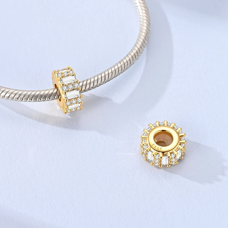 925 Sterling Silver Sparkling Zircon Water Droplet Rabbit Penguin Charms Beads For Women Fit Original Bracelet DIY Jewelry Gifts
