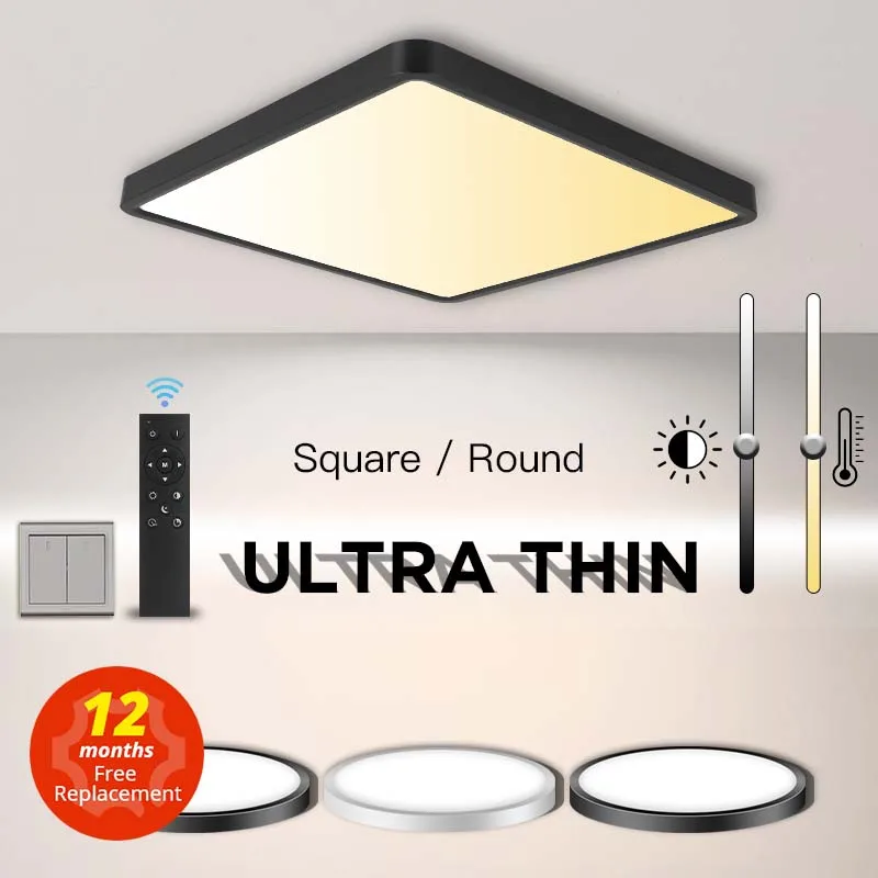 Led Ceiling Lamp Modern Ceiling Light Remote Control Dimmable Square Ceiling Lights Indoor lighting For Living Room Bedroom