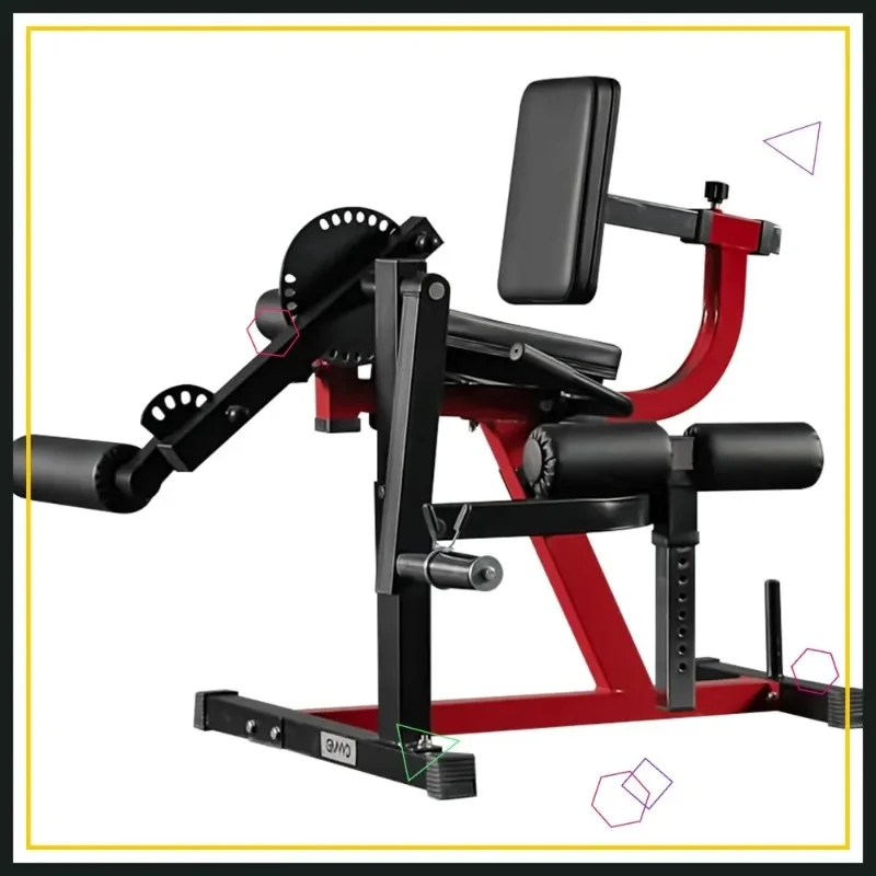 Adjustable Leg Extension Curl Machine, Plate Loaded Home Gym Equipment for Thigh & Glute Workout