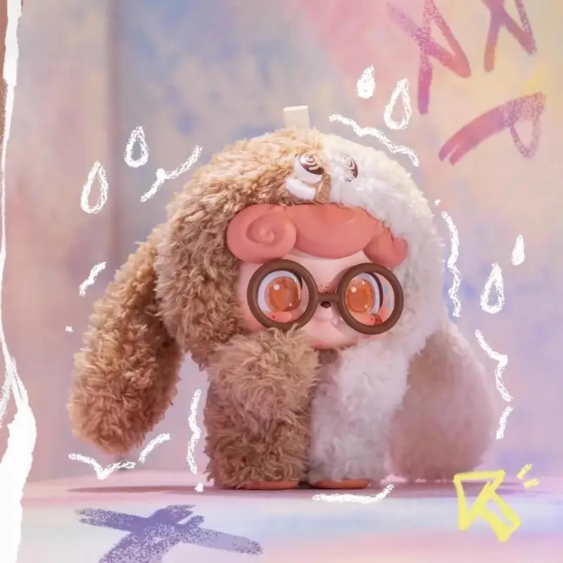 Q criança emocional peludo monstros série vinil caixa cega anime caixa misteriosa caja bonecas coleção bonito chaveiro meninas presentes