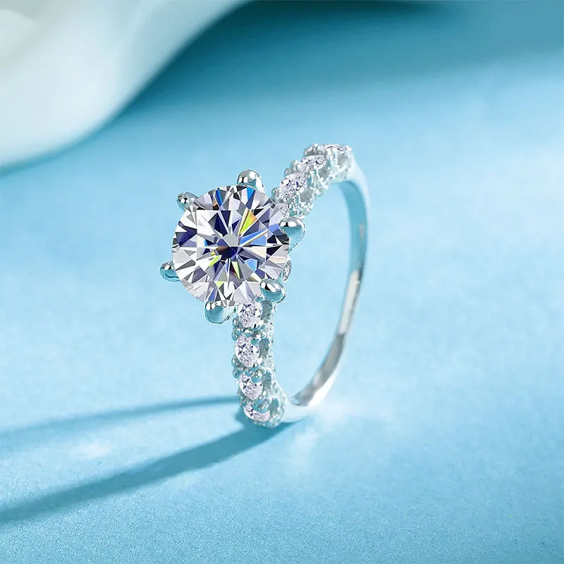 

Дизайнерский подарок на день рождения для девочек, кольца из белого золота 18 карат, 3 карата D, цвет, муассанит, бриллианты, платина Pt950, ювелирные изделия, обручальное кольцо