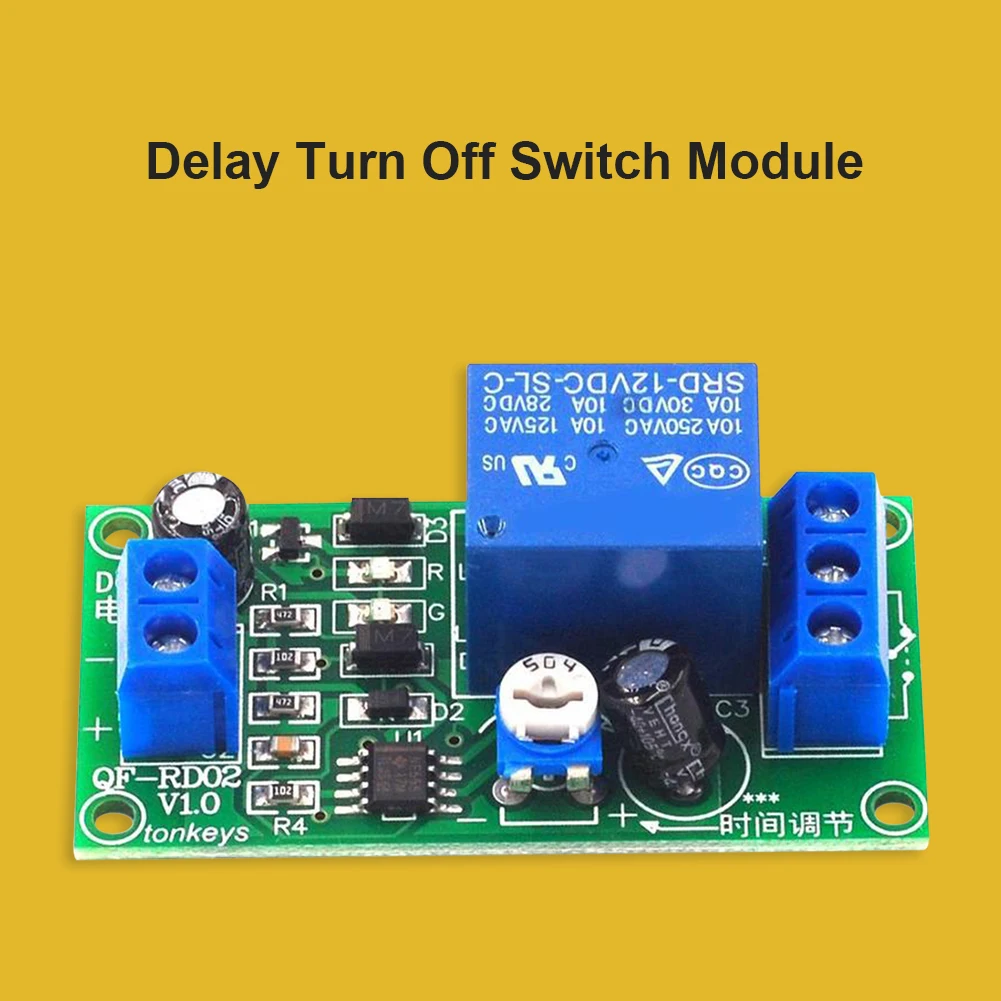NE555 Delay Relay Module Time Adjustable Timer Relay Control Switch Board 12V DC