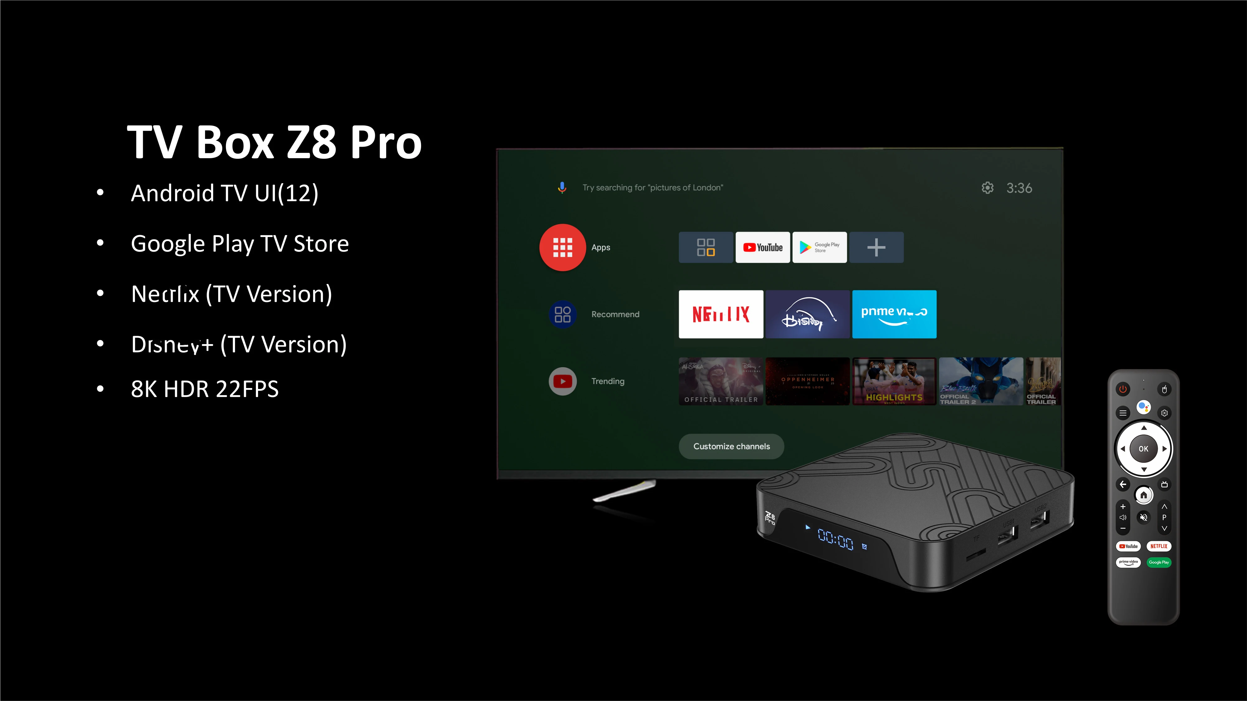 Original Z8 PRO Android TV Box 12.0 H618 4K Dual WIFI WiFi 2.4/5G