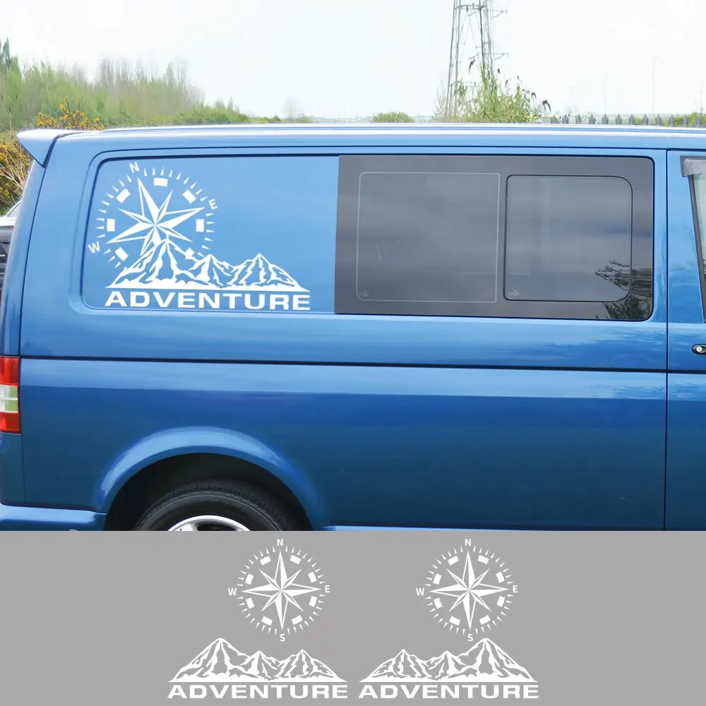 

4Pcs/Lot Car Stickers Motorhome Camper Van For Volkswagen VW Transporter T4 T5 T6 Multivan Caravelle Vinyl Decals Accessories