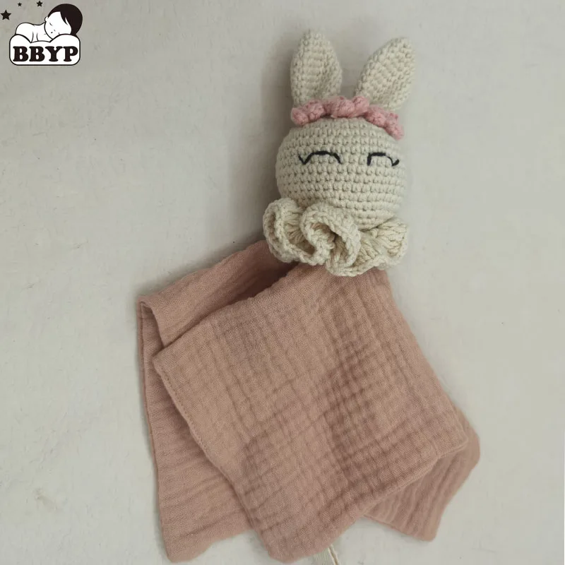 Tétine en forme de lapin pour bébé TeWindsor, serviette douce et confortable pour dormir, couverture pour câliner