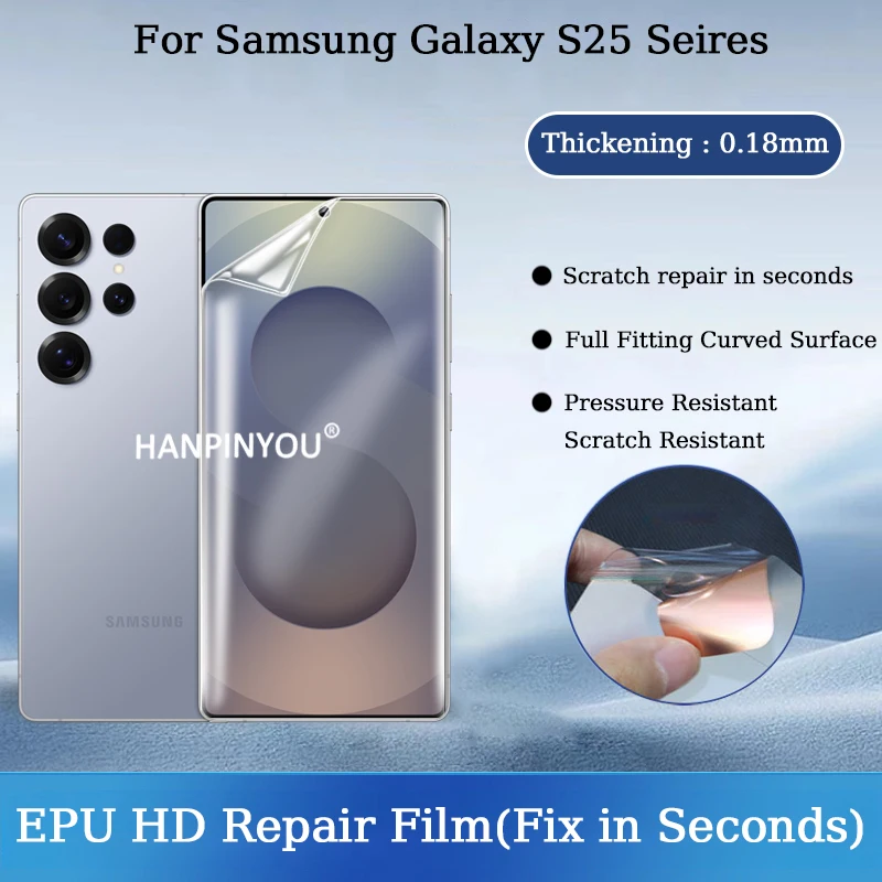 

Thickened Screen Protector For Samsung S25 Edge S24 S23 S22 Ultra Plus FE Scratches Automatic Fix In Seconds HD Hydrogel Film