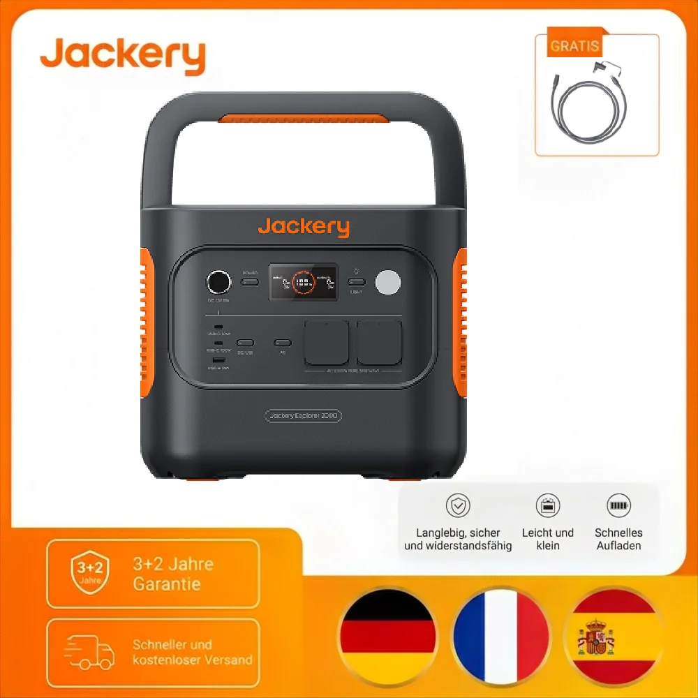 Estación de Energía Portátil Jackery E2000 V2 con Cable de Extensión para Panel Solar de 5M, Generador Solar de 2042Wh… — oferta en AliExpress