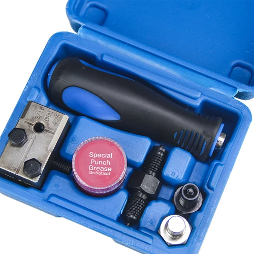 Imagen 2 del producto Herramienta de abocardado de línea de freno, herramienta de abocardado doble de 3/16 pulgadas, herramienta doble de línea de freno de mano de Metal para freno de camión automotriz de motocicleta