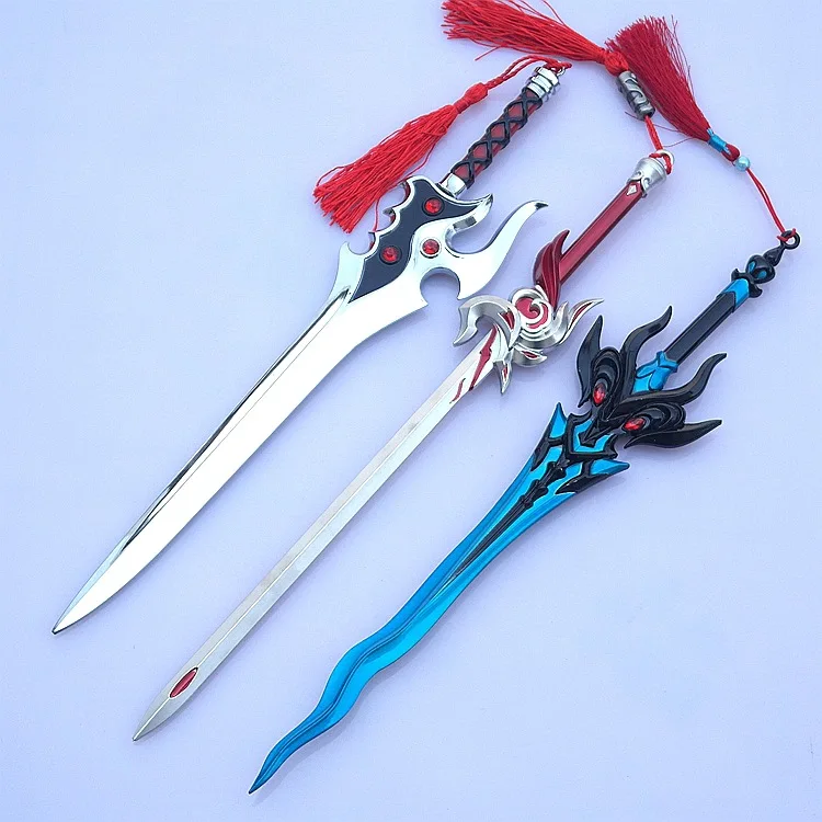 30 cm/11.81 pollici Honor Arma Li Bai Qinglian Spada Fengqiu Huang Spada Grande Modello In Lega Uncut Ornamento Collezione Regalo Giocattolo per il Ragazzo