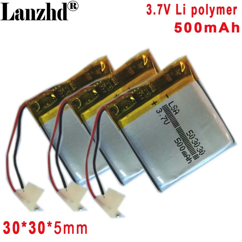 3.7V polymer lithium battery 400mAh For  Bluetooth speaker Beauty instrument driving record 503030 30*30*5mm