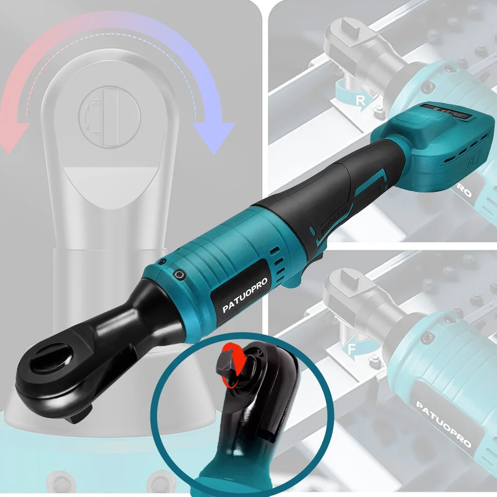 1/2 Inch Brushless Electric Ratchet Wrench  Cordless Driver Removal Screw Nut Power Tools For Makita 18V Battery (No Battery)