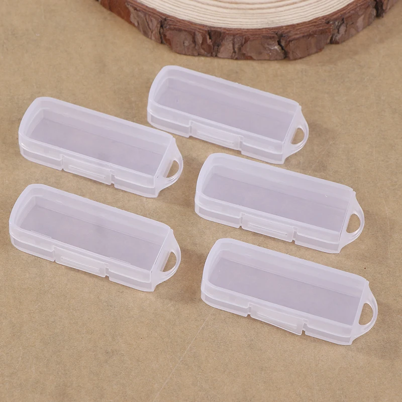 5pcs PC USB Flash Drive Cases Contemporary Style Storage Boxes with Lids for OTG Rotating Drives Home Organization Storage Bins