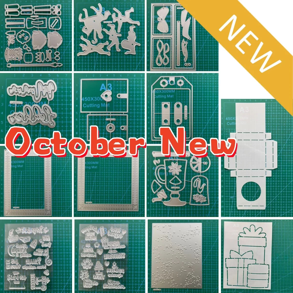 

Nutcrackers Labels Tealight Box Starry Night Metal Cutting Dies Clear Stamps Stencil Hot Foil For DIY Greeting Card Making