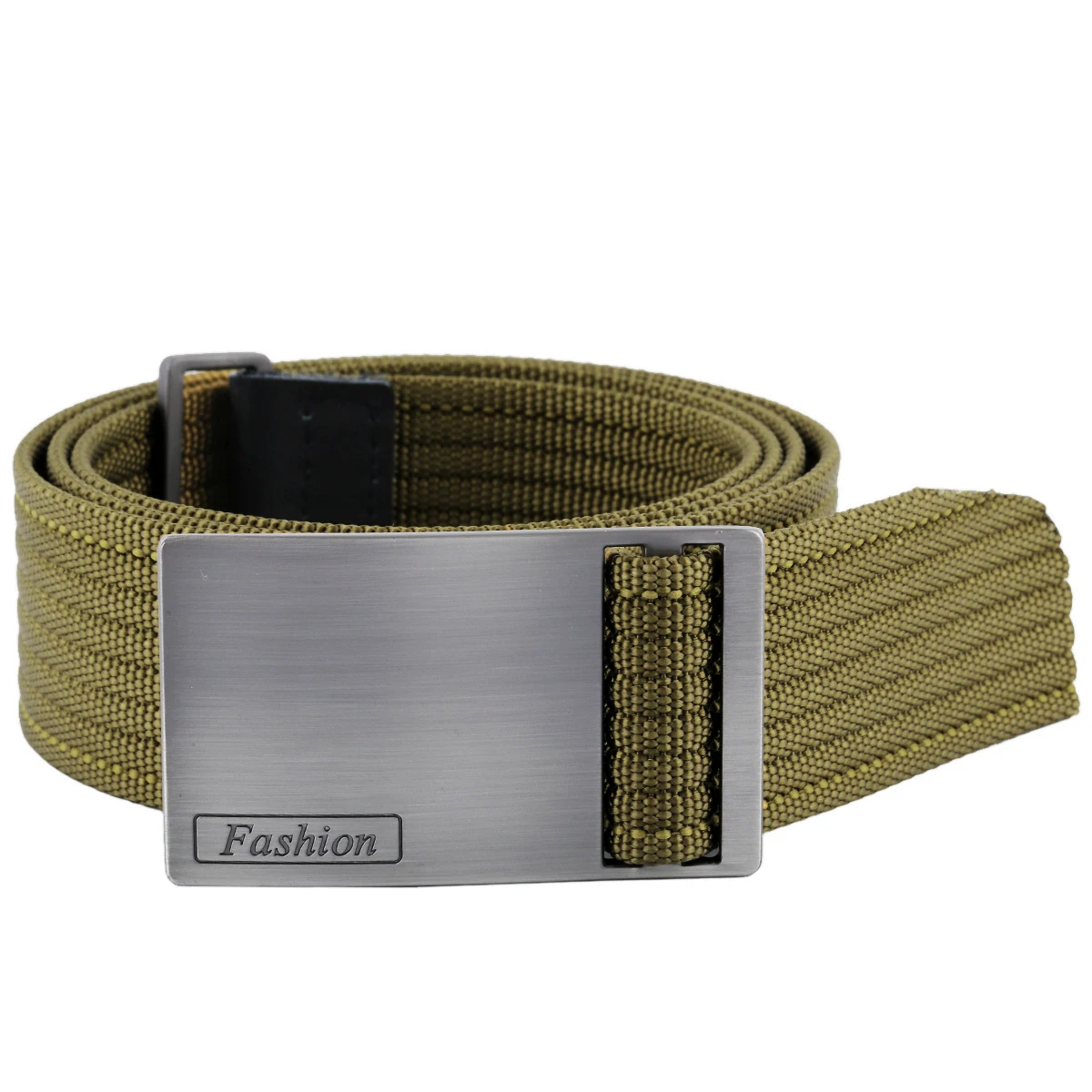 Ceinture en toile de nylon pour hommes, sangle de taille à structure automatique, large, solide, document