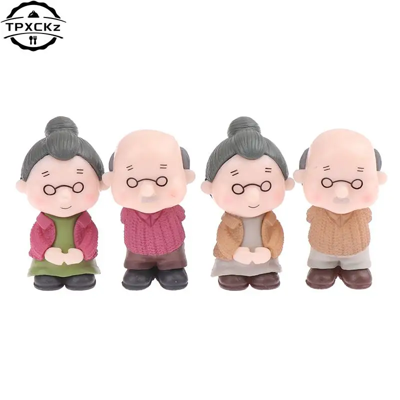 2pcs Lovers Couple Miniature Mini Doll DIY Terrarium Figurines Fairy Garden Decor Valentine\'s Day Gift Wedding Cake Topper Decor
