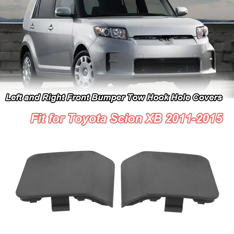 Left and Right Front Bumper Tow Hook Hole Covers Fit for Toyota Scion XB 2011-2015