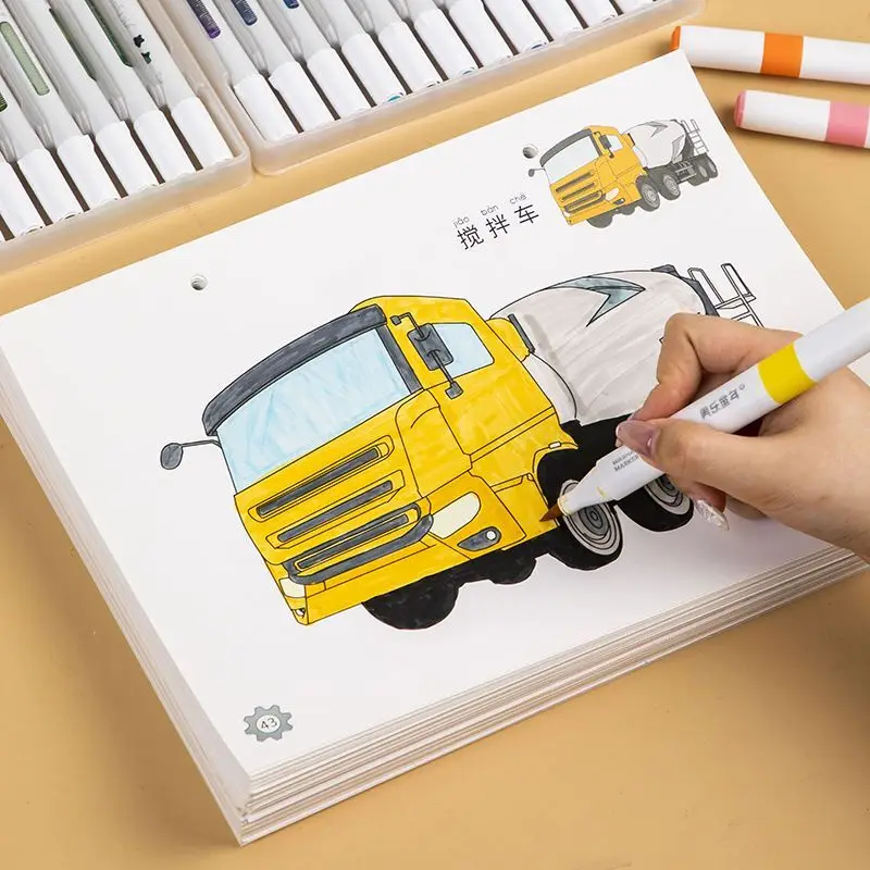 Książka do kolorowania dla dzieci: strony do kolorowania i rysowania samochodów