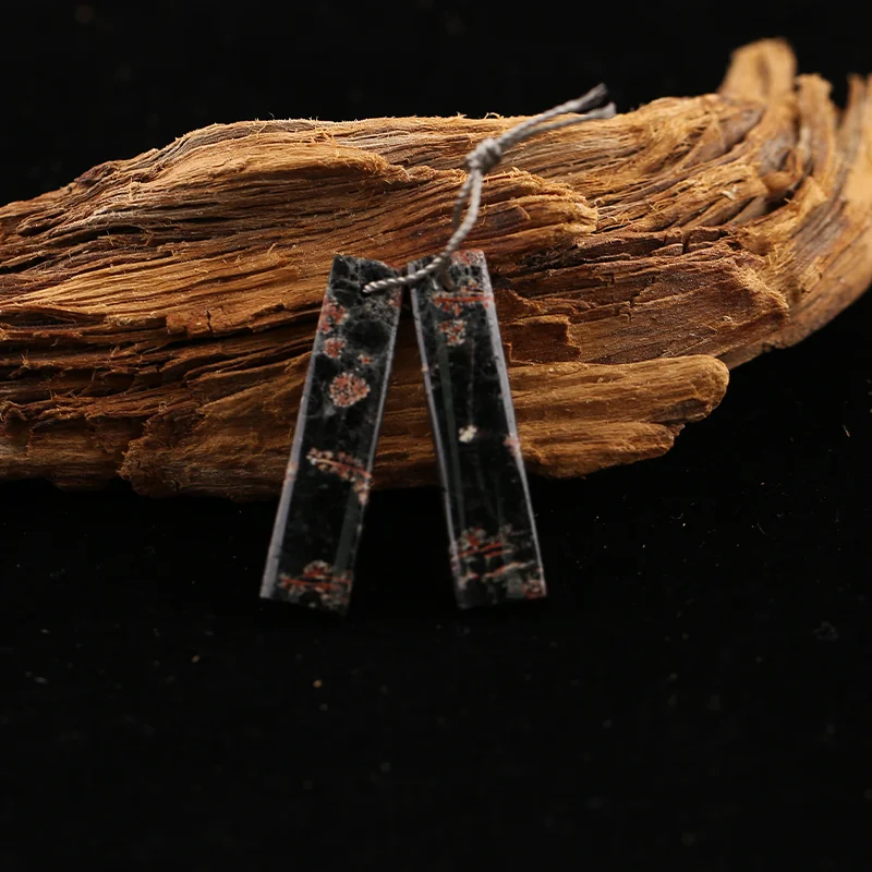 B&F Snow Flake Obsidian Earring Beads for Jewelry Making, Handmade Natural stones beads, Stones for jewelry Making Supplies