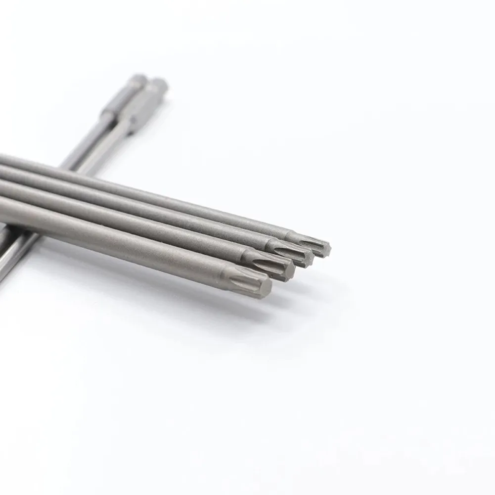 1/6Pcs 200mm Magnetic Torx Screwdriver Bit Alloy Steel T10 T15 T20 T25 T27 T30 Hexagonal Plum Wind Batch Head