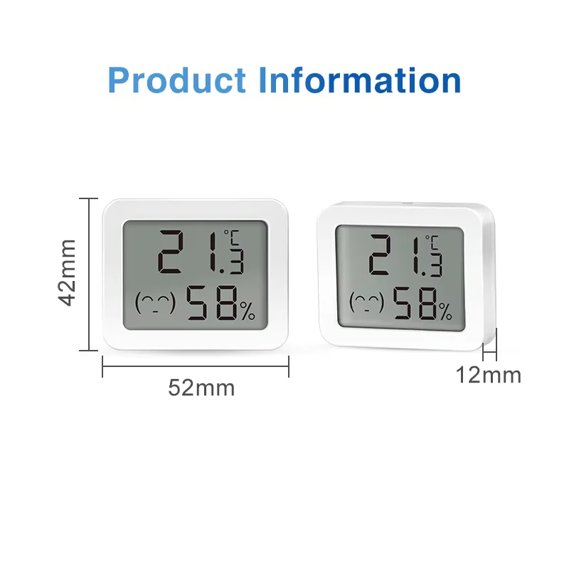 EWeLink Zigbee 3.0 Temperature & Humidity Sensor, Low Power Consumption, Real-Time Monitoring, Compatible With Alexa And Google.