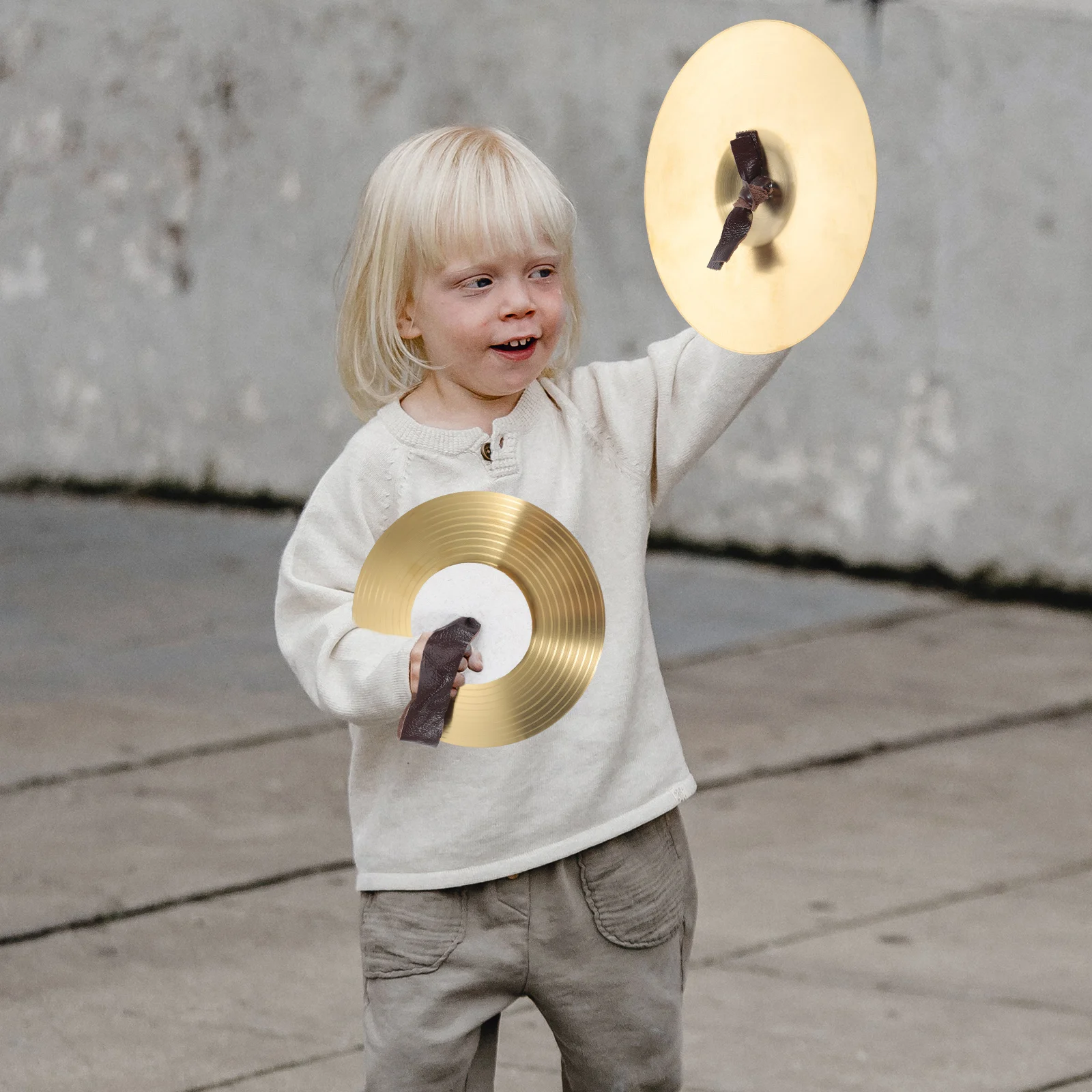 

Cymbal Hand Cymbals for Kids Childrens Children’s Drum Wooden Musical Instrument Marching Cymbles Alloy