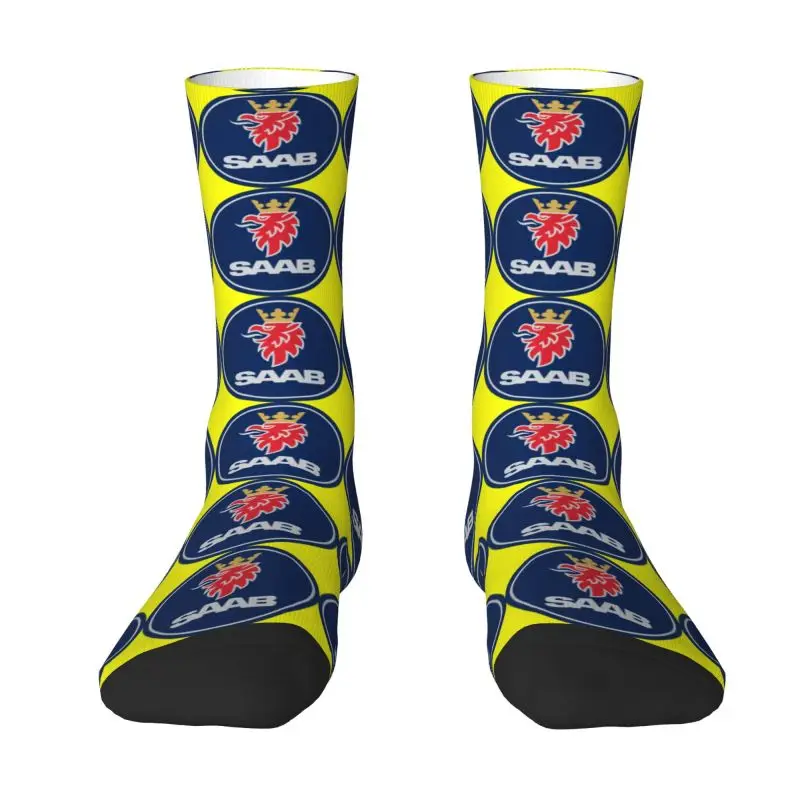 Custom Swedish Saabs Scanias Trucks Men Women Crew Socks Unisex Funny 3D Print Dress Socks