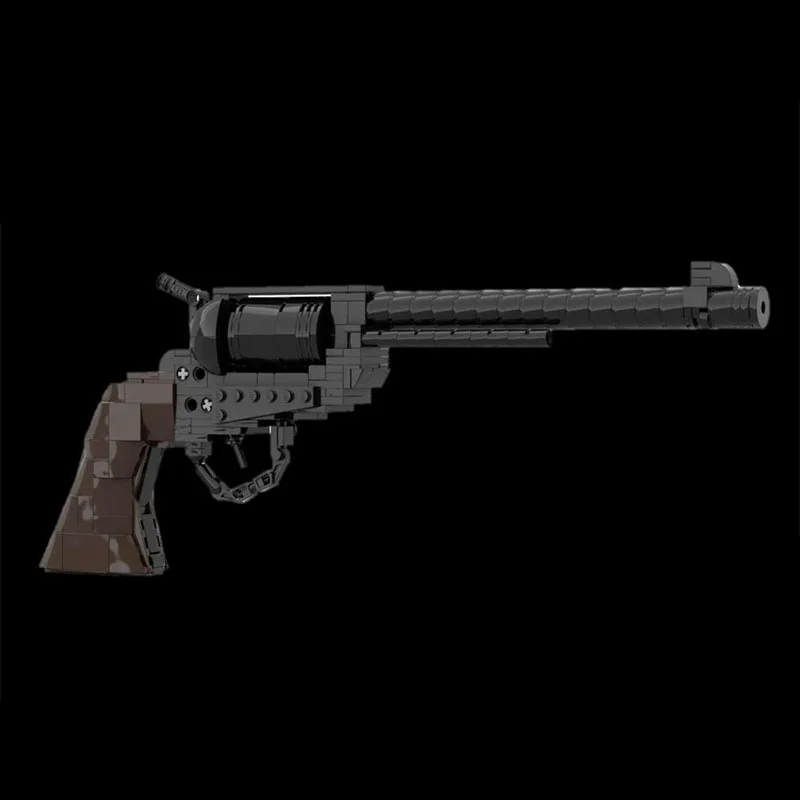 271pcs MOC Colt SAA 1873 Cavalry Revolver Western Model Building Blocks Creative Art Education Brick Birthday Display Collection
