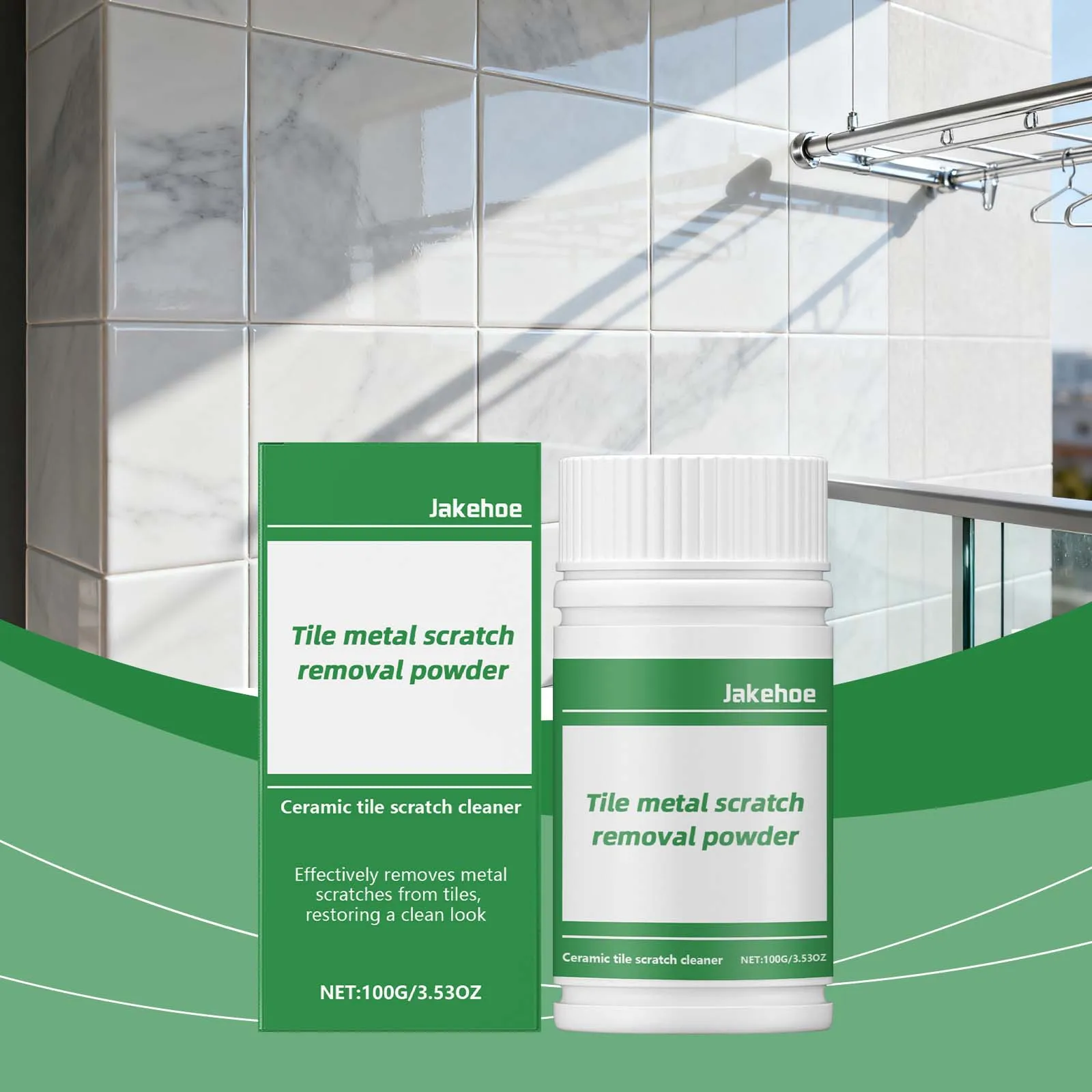 

Tile Scratch Cleaning Powder Home Gentle Care Aids Reducing Scratches Water Stains Enhances Shine Restores Tile Cleanliness