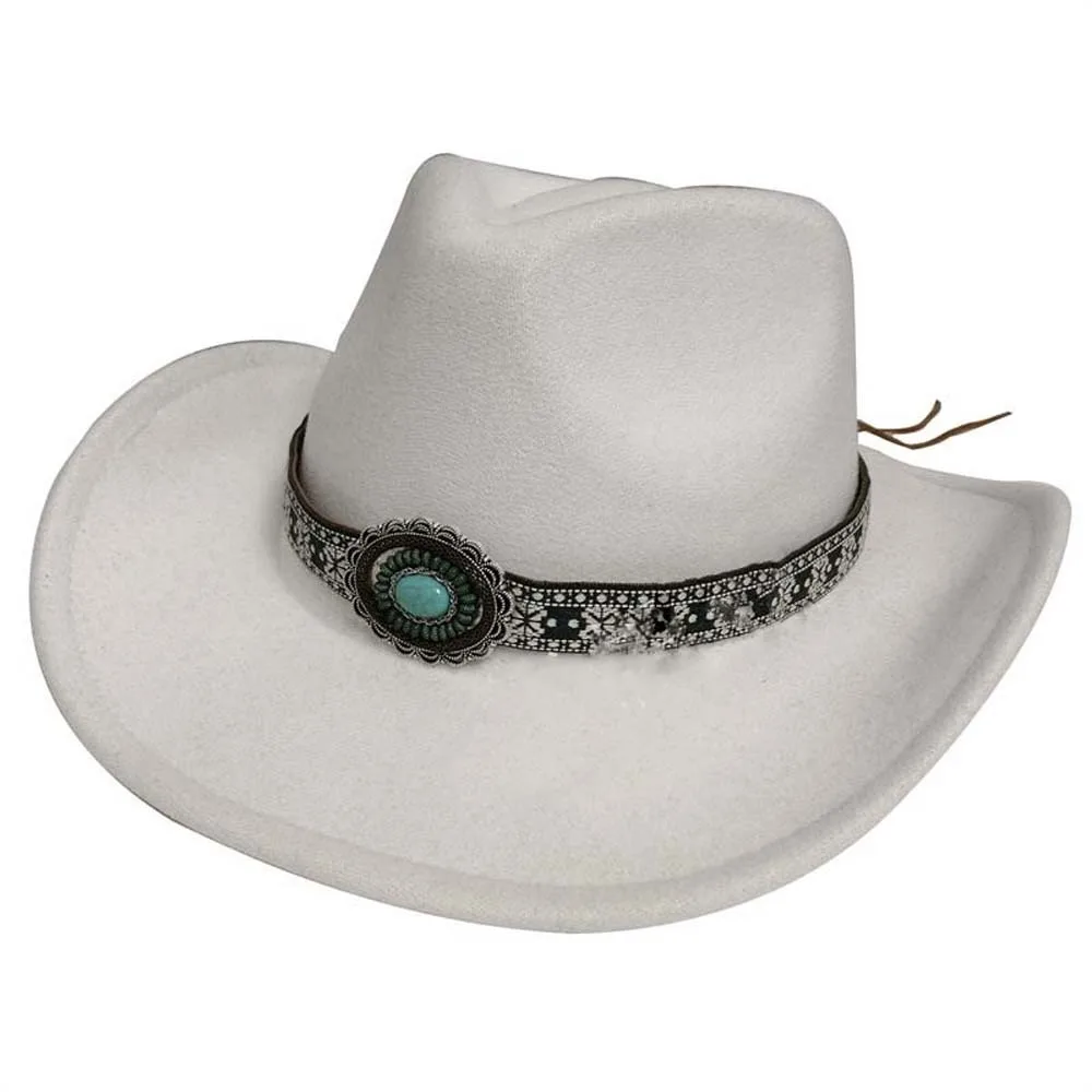 

Fisherman Cap Wide Brim Western Cowboy Cap Cotton Woolen Cowgirls Visor Cap Breathable Lightweight Tibetan Hat Herdsman